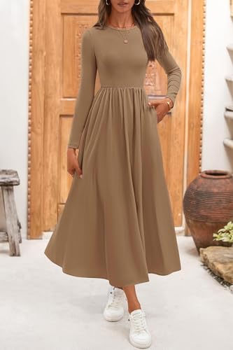 Long Sleeve Wedding Guest Pockets Midi